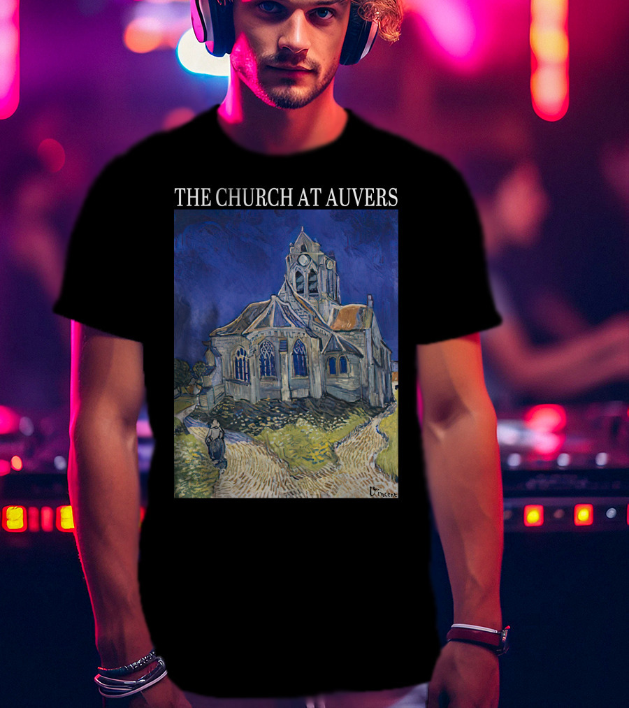 Van Gogh The Church At Auvers Painting By Vincent Van Gogh T-Shirt