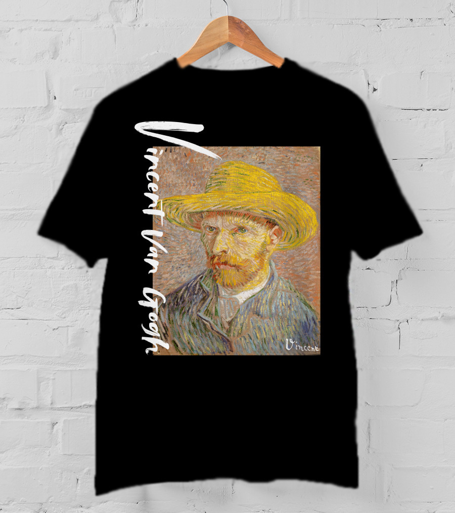 Vincent Van Gogh Self Portrait With Straw Hat Vincent T-Shirt