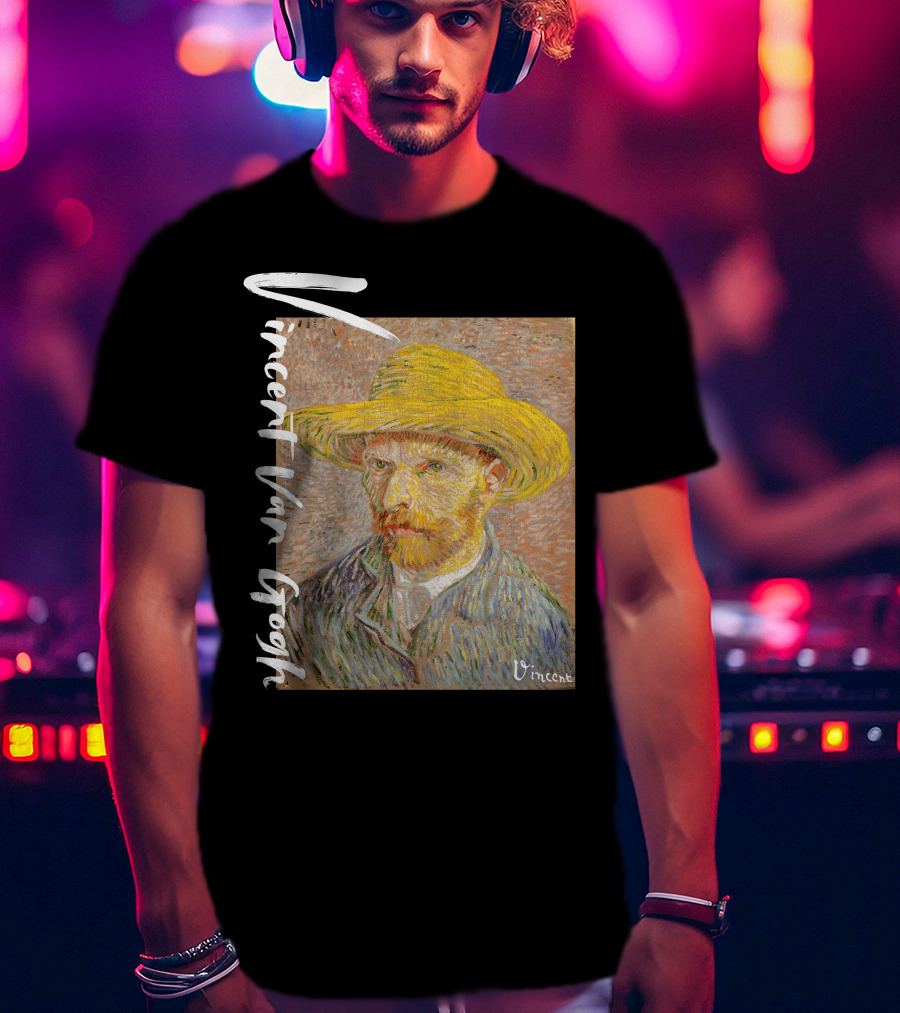 Vincent Van Gogh Self Portrait With Straw Hat Vincent T-Shirt