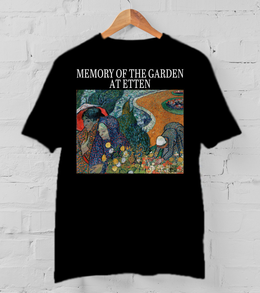 Memory Of The Garden At Etten Vincent Van Gogh Patterned Floral Scene T-Shirt