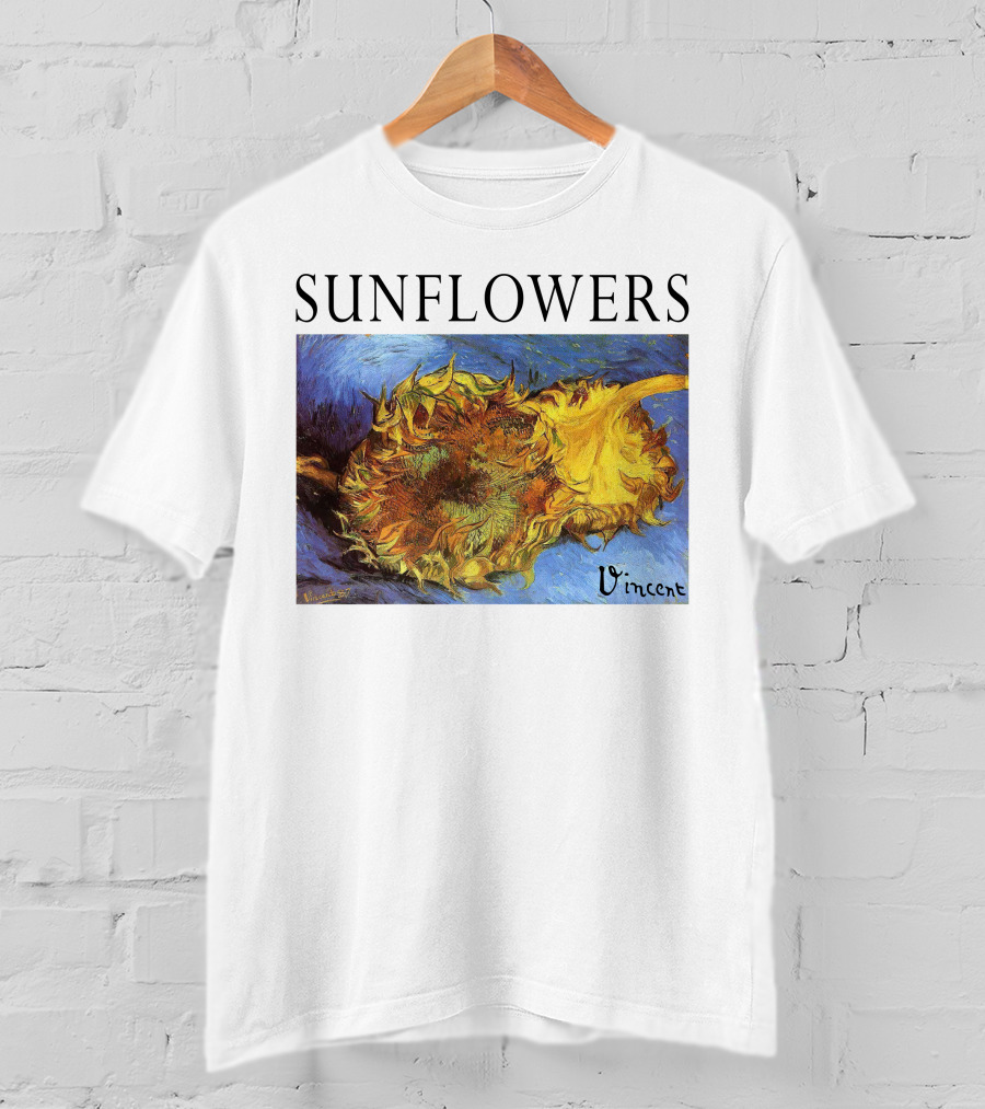Sunflowers Vincent Van Gogh Painting Vincent Signature T-Shirt