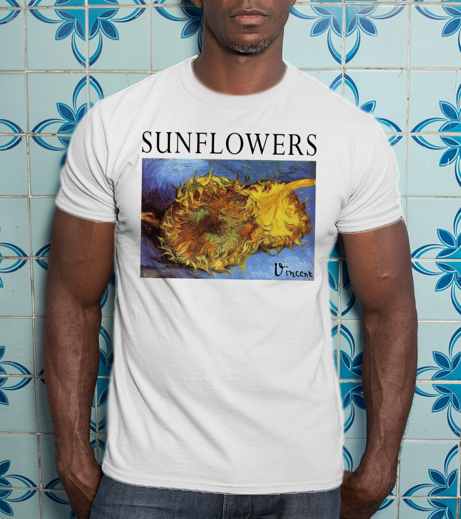 Sunflowers Vincent Van Gogh Painting Vincent Signature T-Shirt