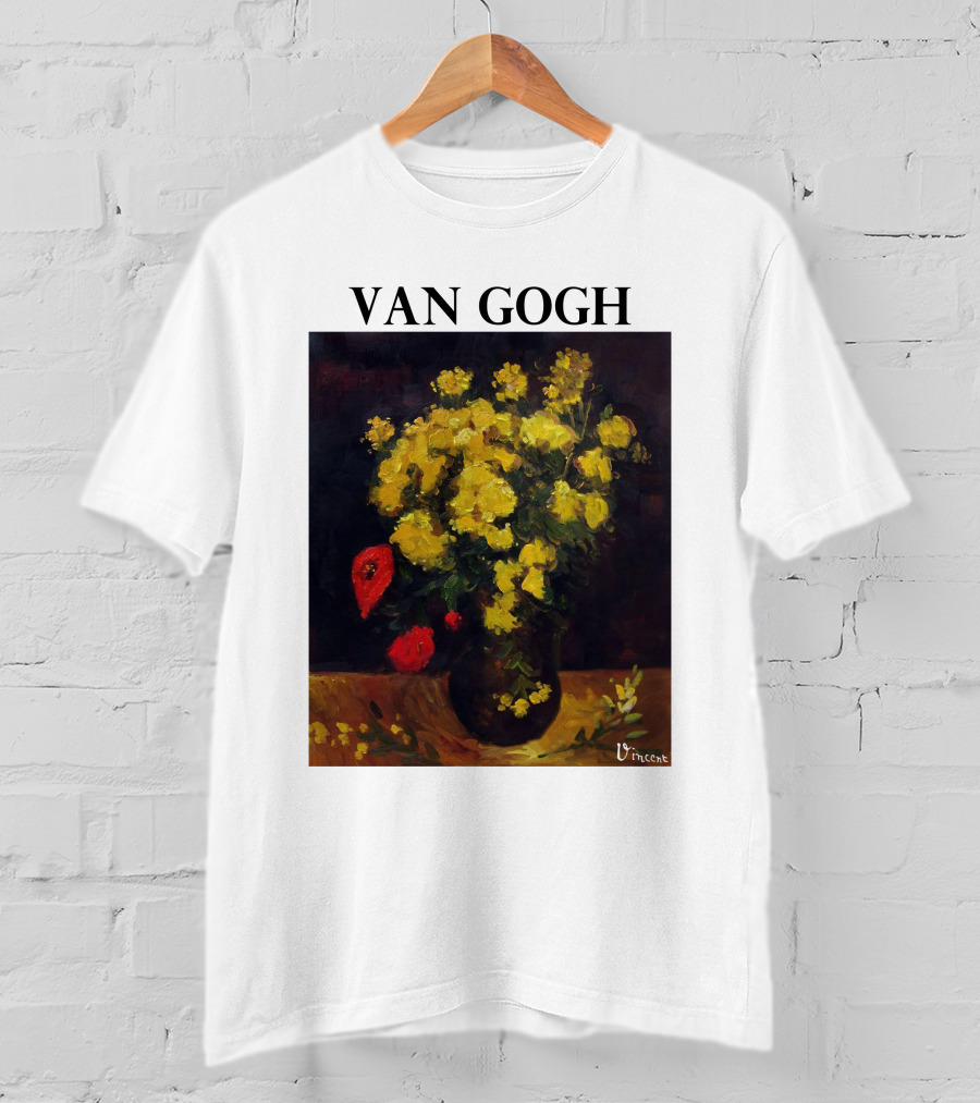 Van Gogh Flowers Red And Yellow Bouquet Vincent T-Shirt