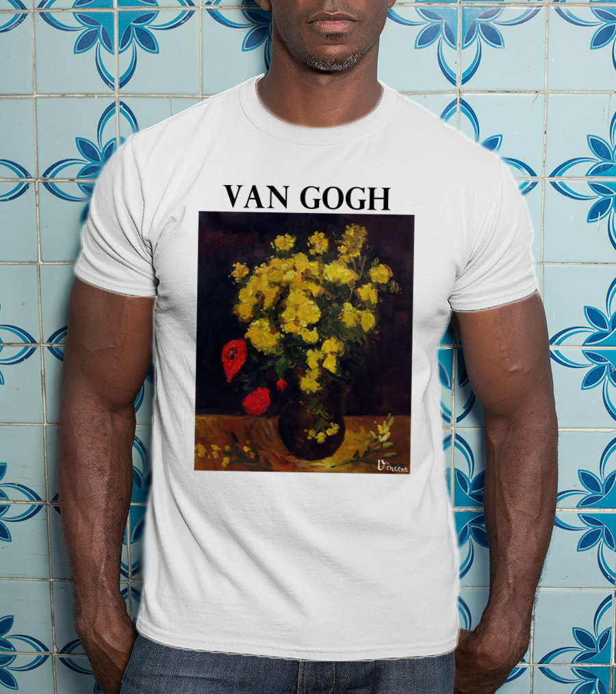 Van Gogh Flowers Red And Yellow Bouquet Vincent T-Shirt
