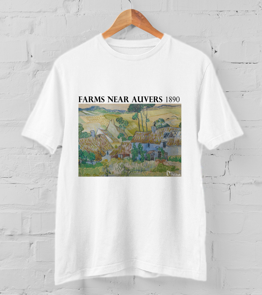 Farms Near Auvers 1890 Vincent Van Gogh T-Shirt