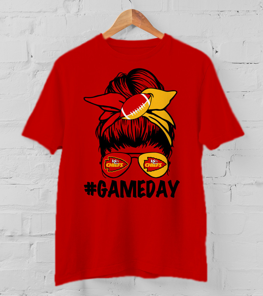 Kansas City Chiefs Game Day Eyewear And Headscarf Style Football Fan Accessory T-Shirt