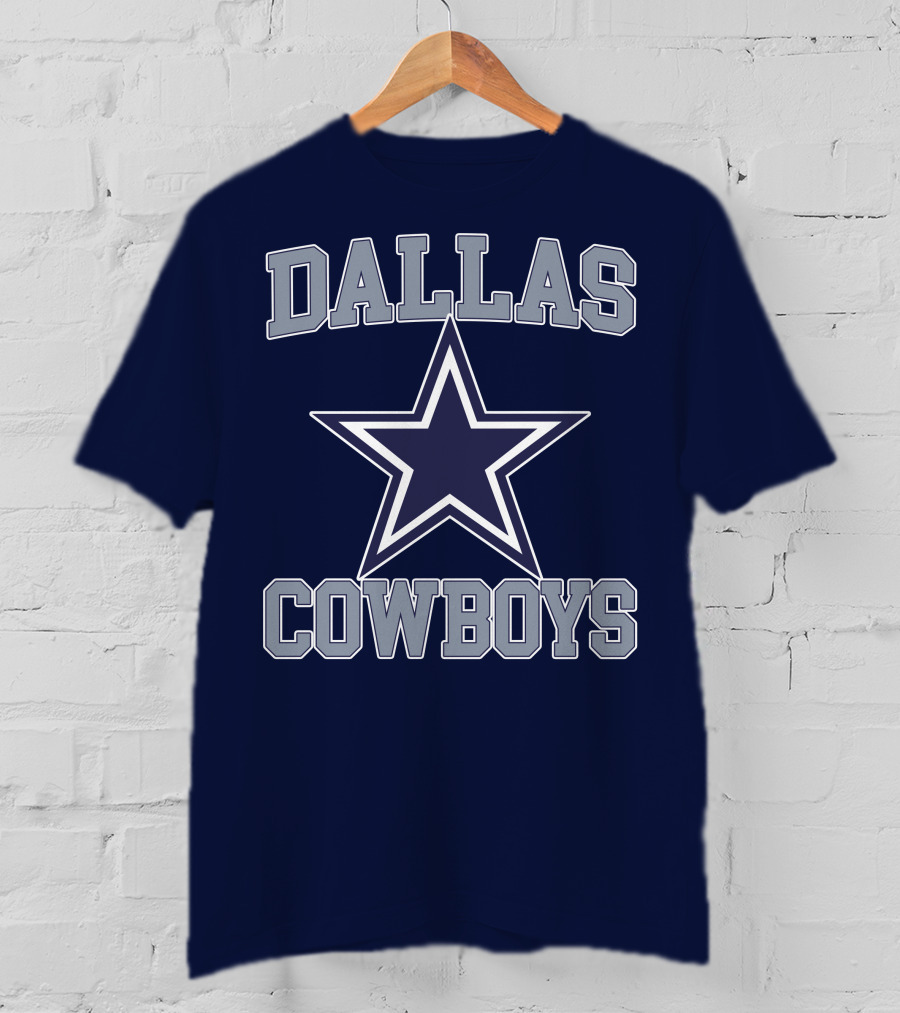Dallas Cowboys Star Logo Gray Background T-Shirt