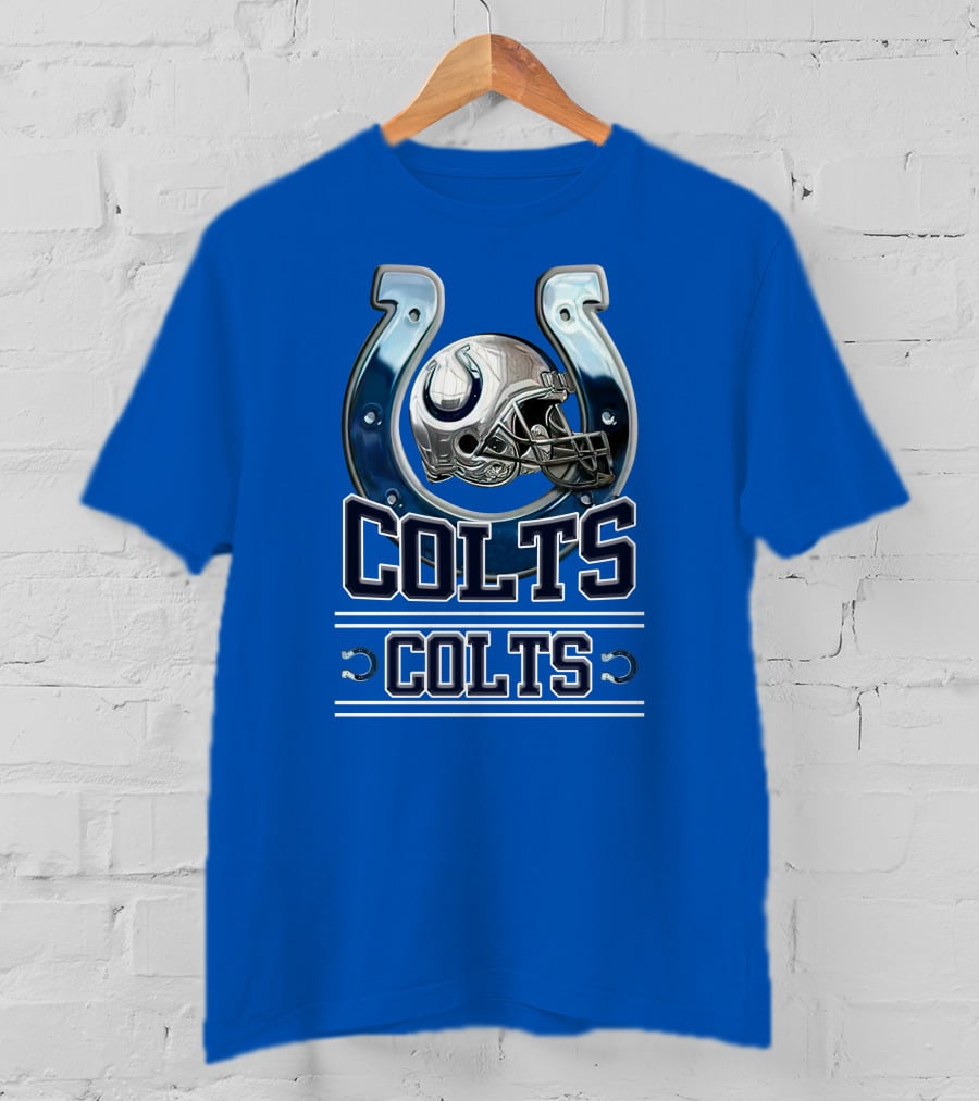 Colts Horseshoe Helmet Indianapolis Colts Colts T-Shirt