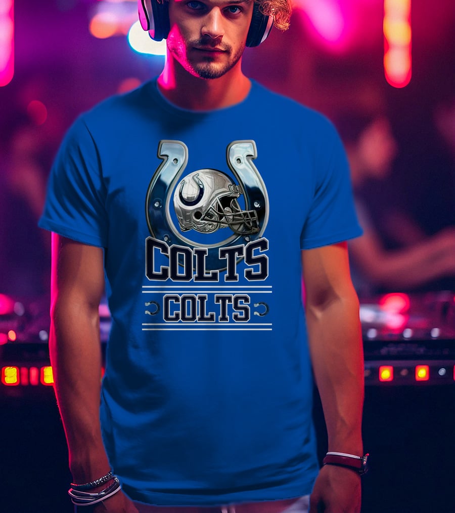 Colts Horseshoe Helmet Indianapolis Colts Colts T-Shirt