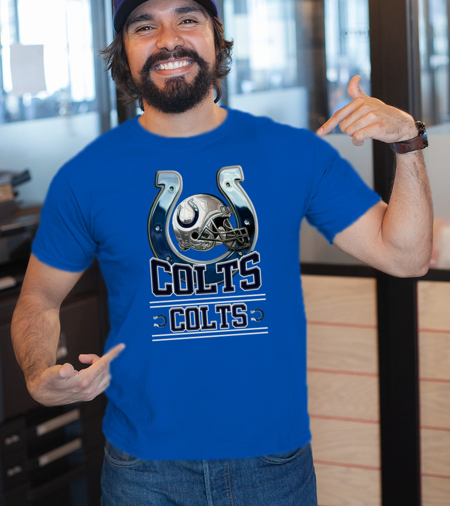 Colts Horseshoe Helmet Indianapolis Colts Colts T-Shirt