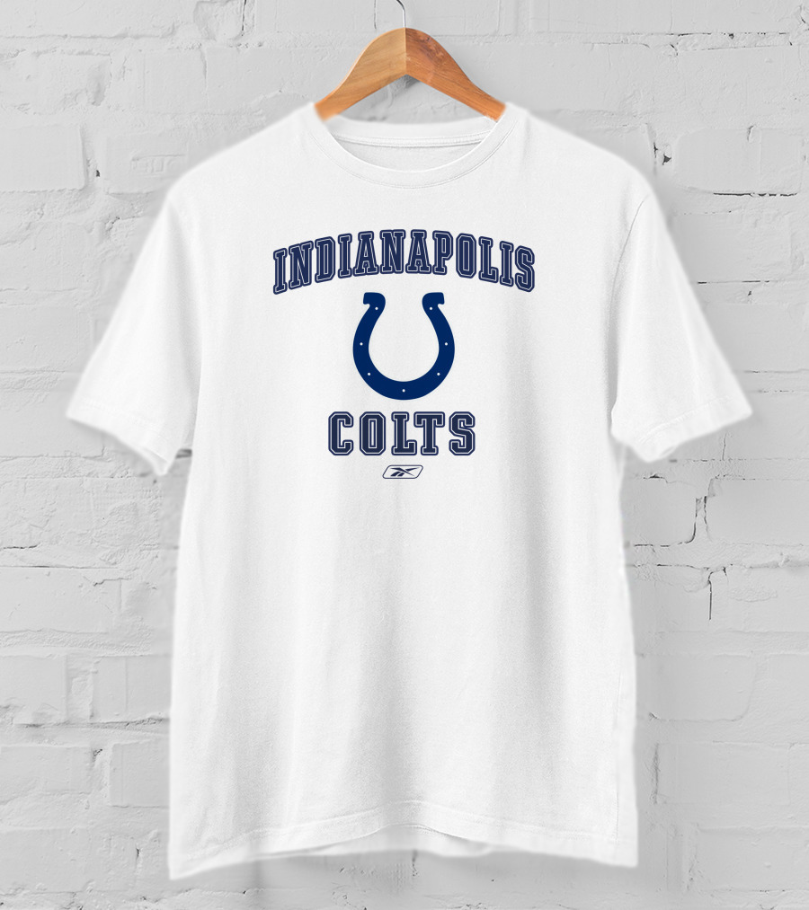 Indianapolis Colts NFL Team Football Horseshoe Reebok T-Shirt