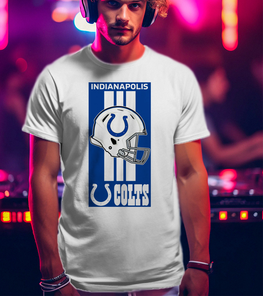 Indianapolis Colts Helmet Logo T-Shirt