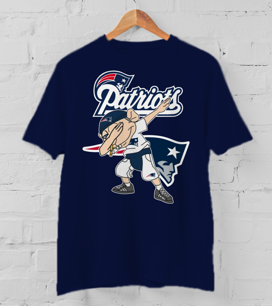 Patriots Dab Logo With Mascot And New England Patriot T-Shirt