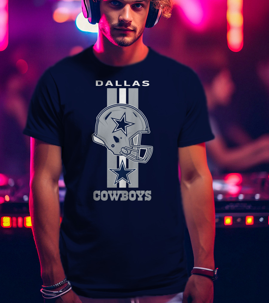 Dallas Cowboys Helmet Star Emblem T-Shirt