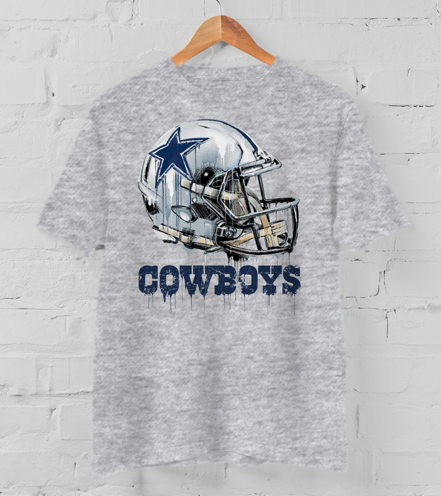 Cowboys Helmet Dripping Star T-Shirt