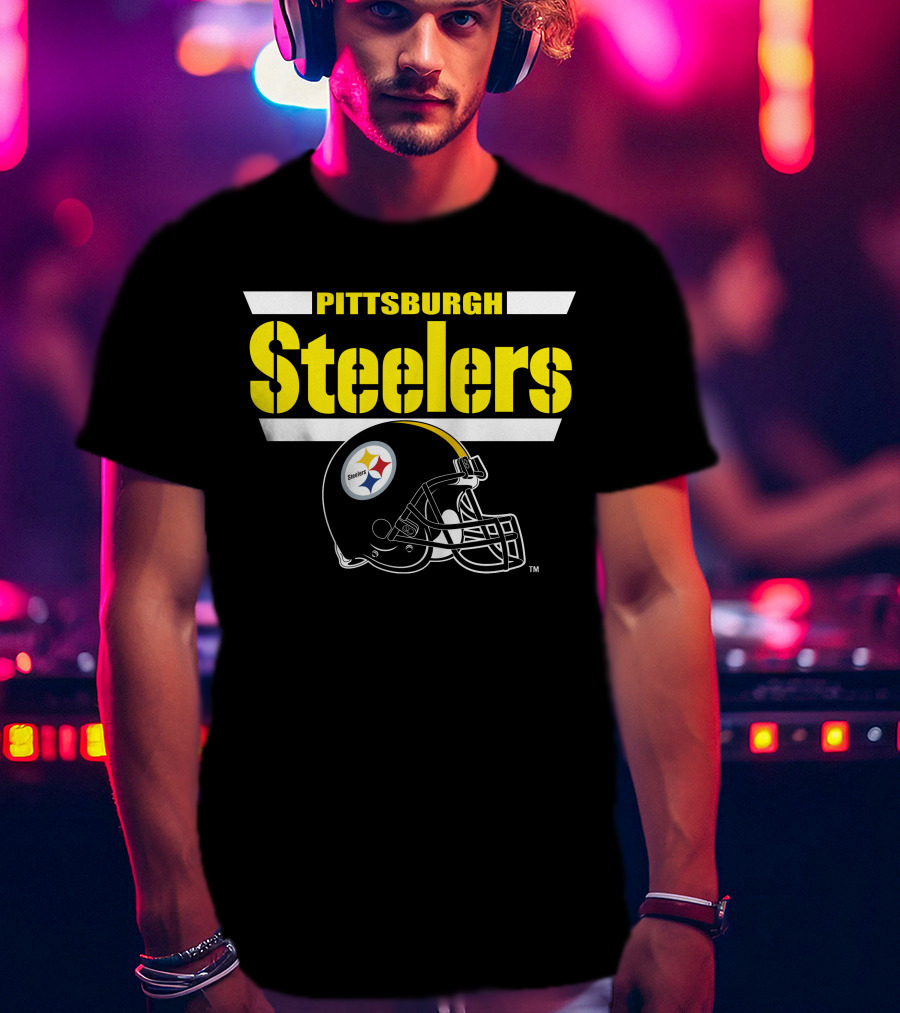 Pittsburgh Steelers Helmet Logo NFL Fan Gear T-Shirt