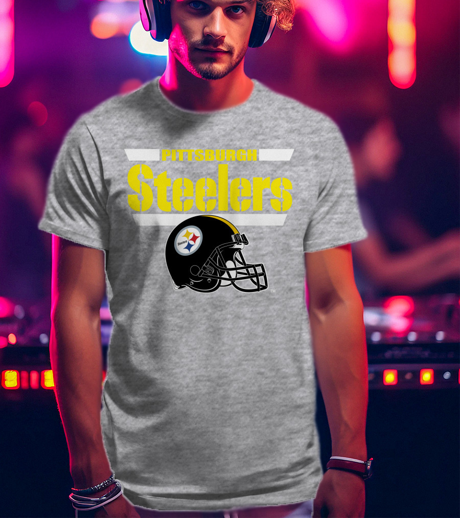 Pittsburgh Steelers Football Helmet NFL Team T-Shirt