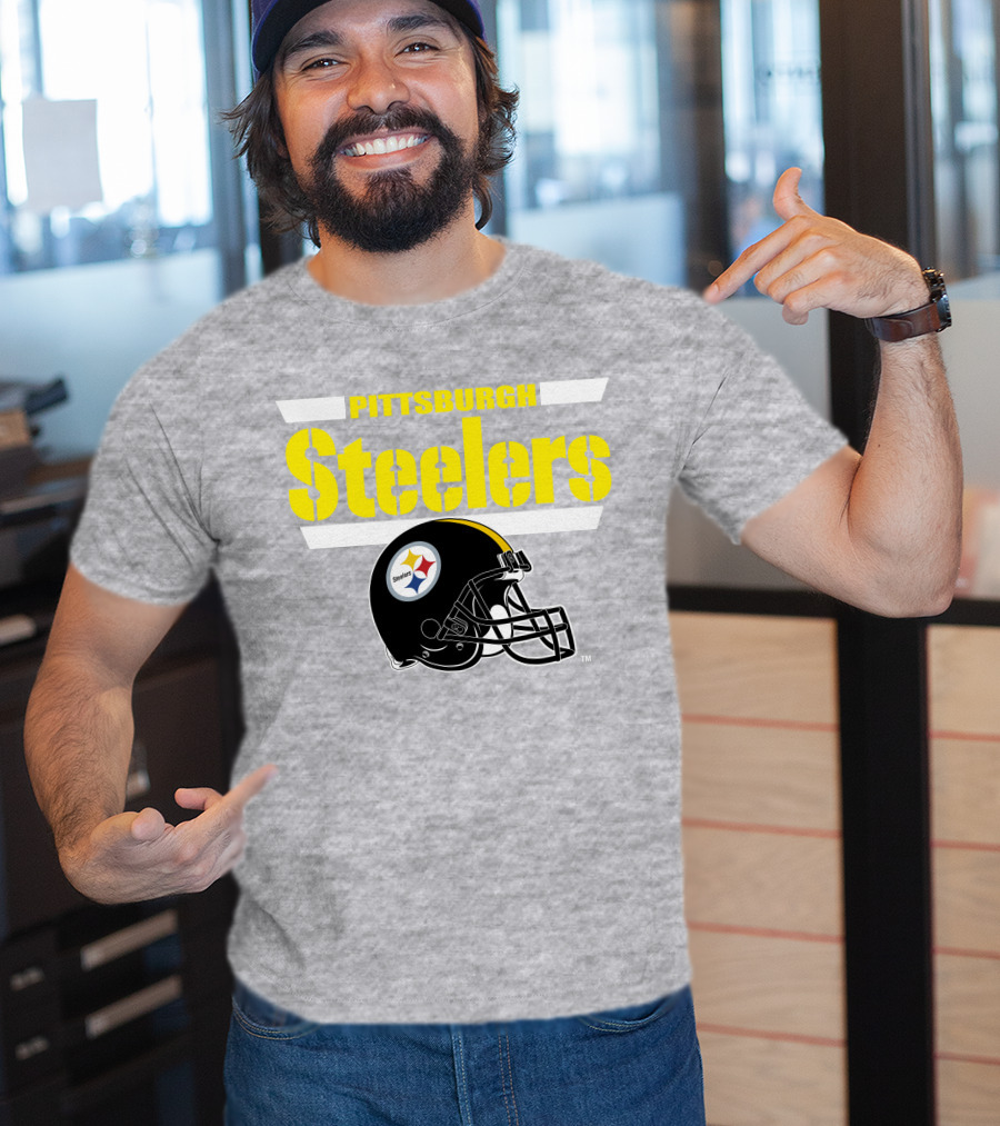Pittsburgh Steelers Football Helmet NFL Team T-Shirt
