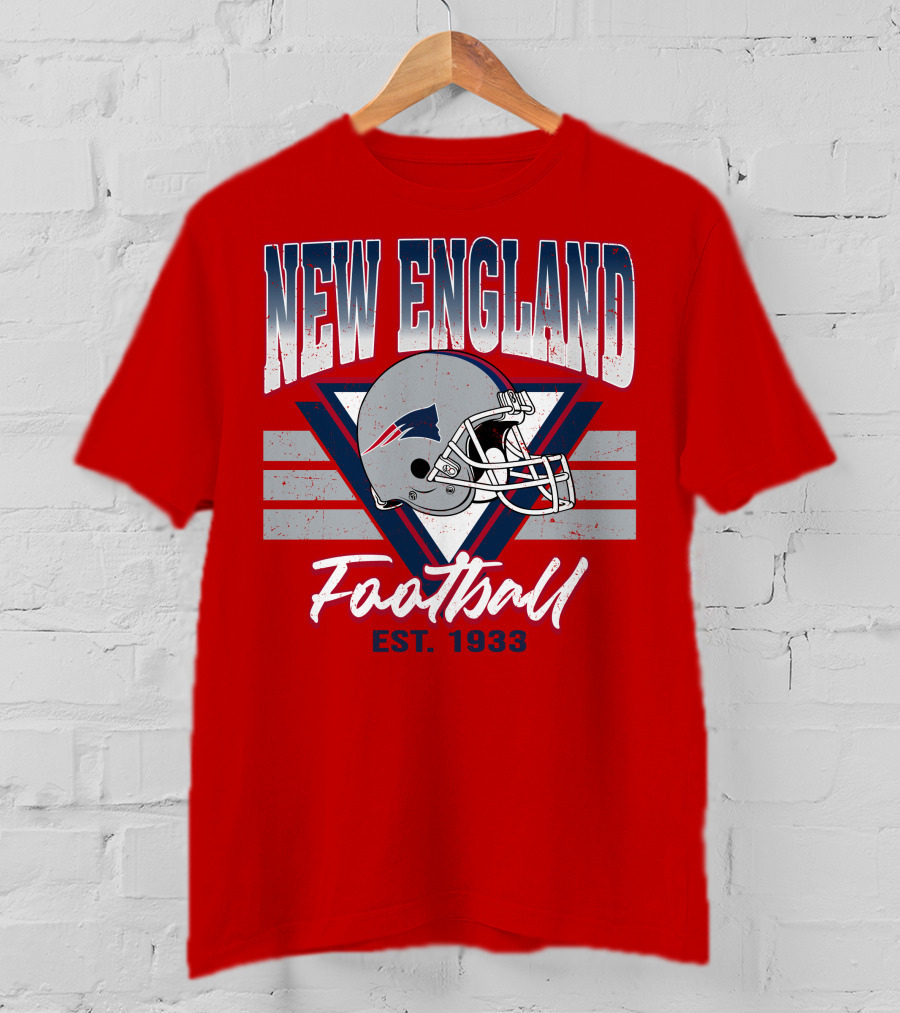 New England Patriots Football Helmet Est. 1933 T-Shirt