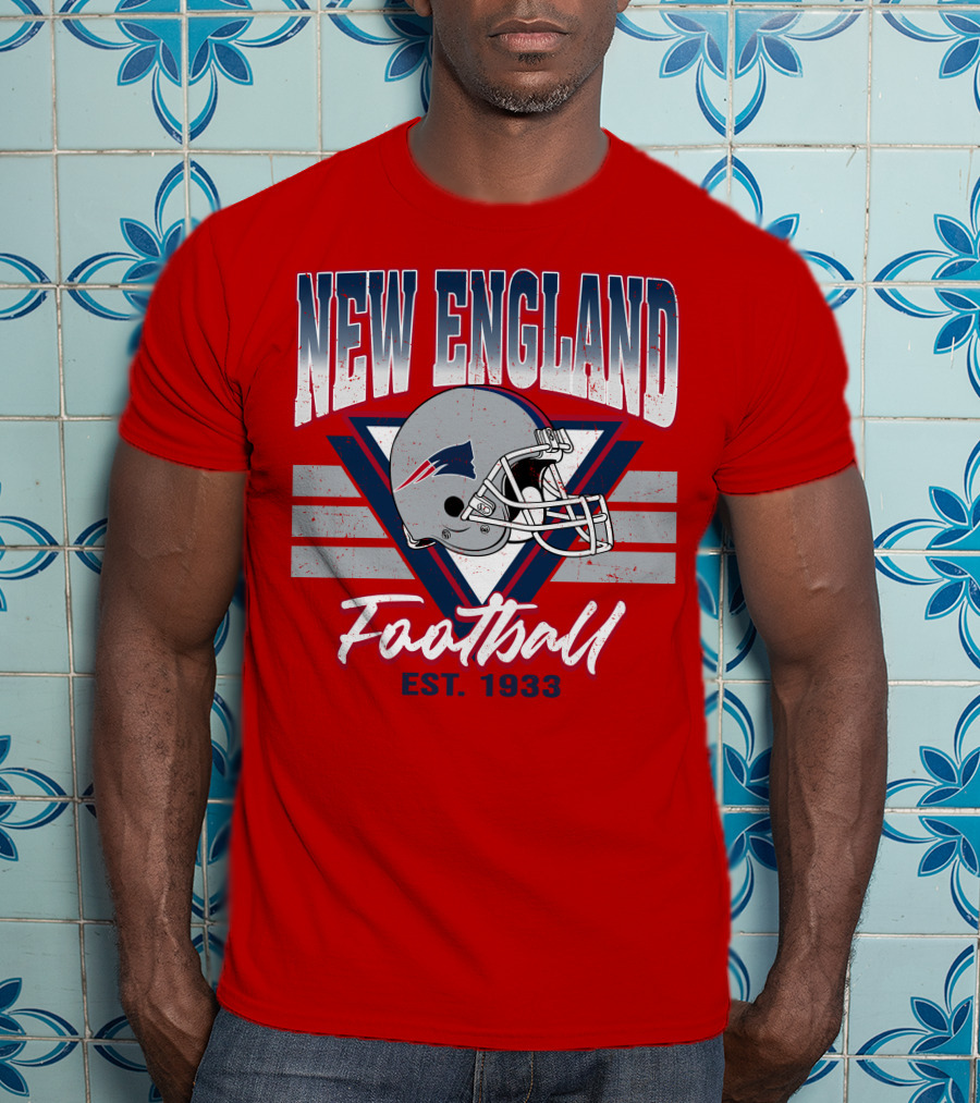New England Patriots Football Helmet Est. 1933 T-Shirt