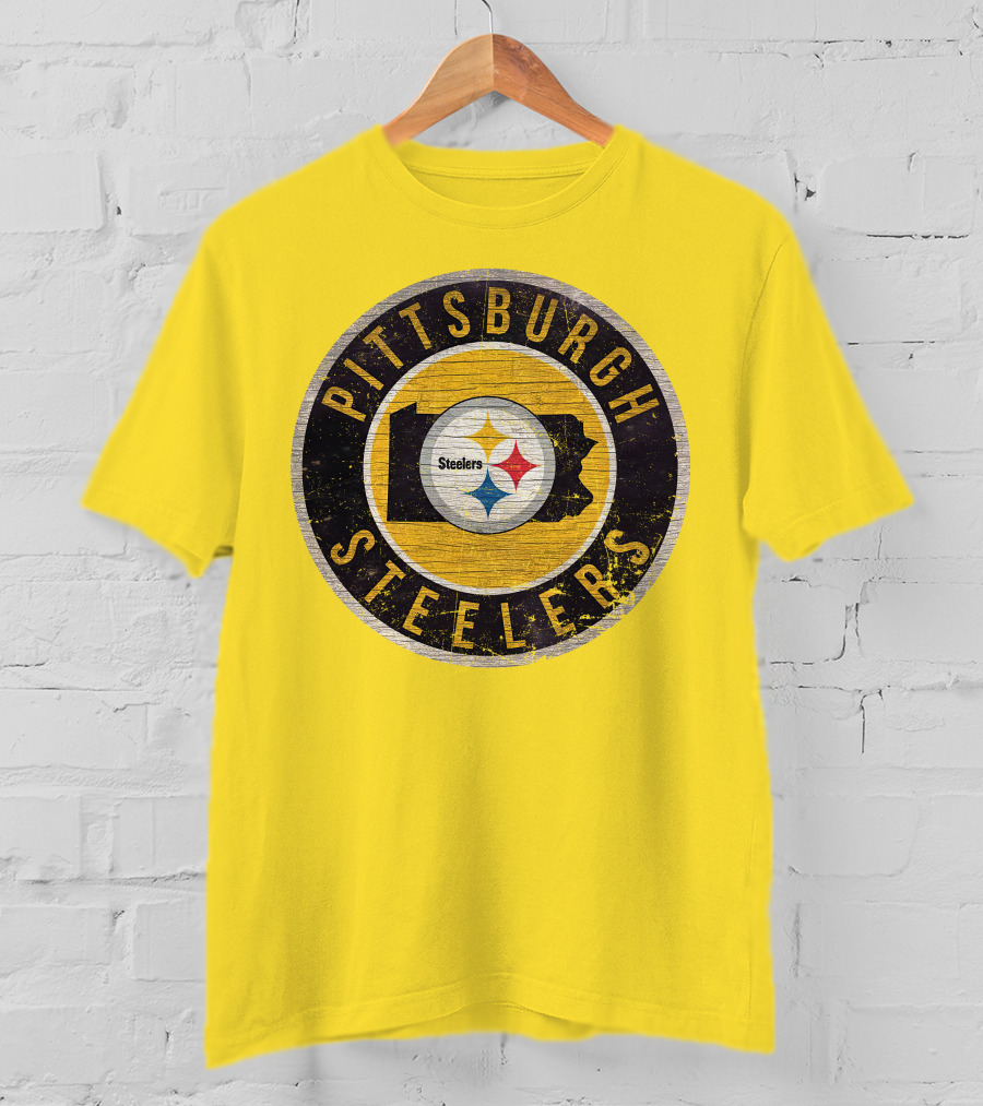 Pittsburgh Steelers Pennsylvania State Logo Circle T-Shirt