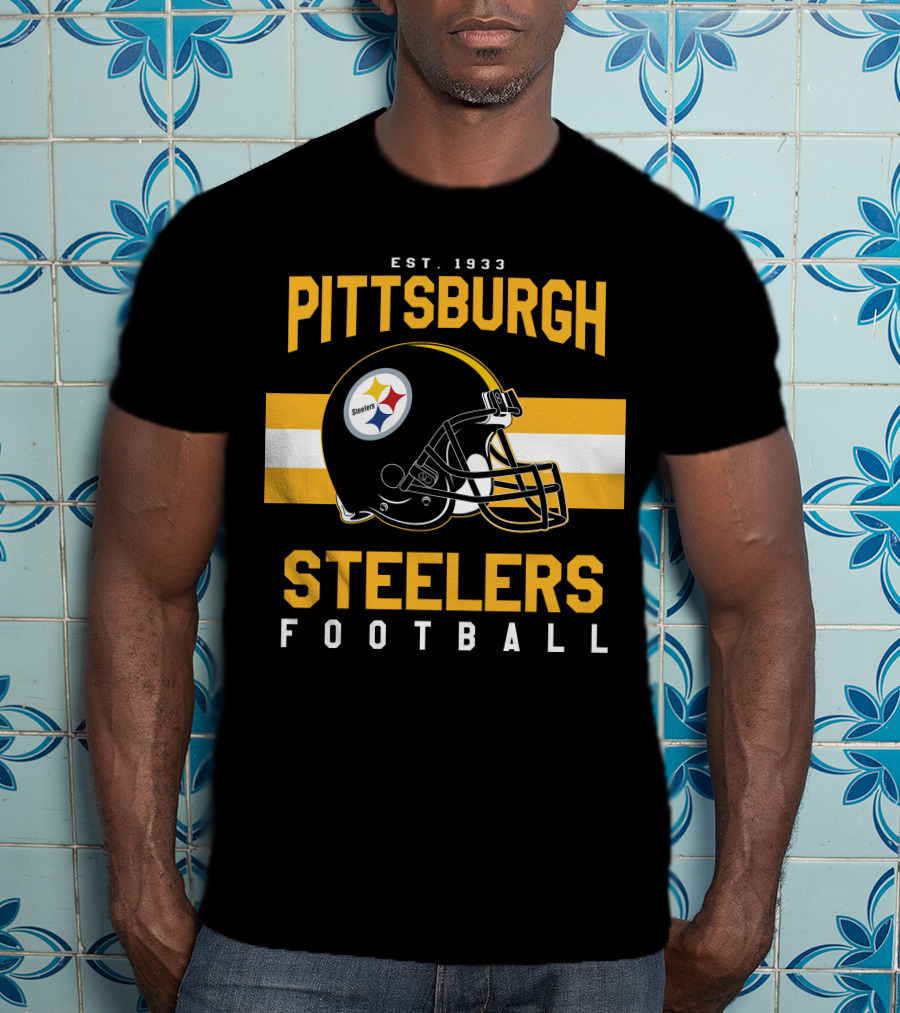 Pittsburgh Steelers Football Est. 1933 Helmet T-Shirt