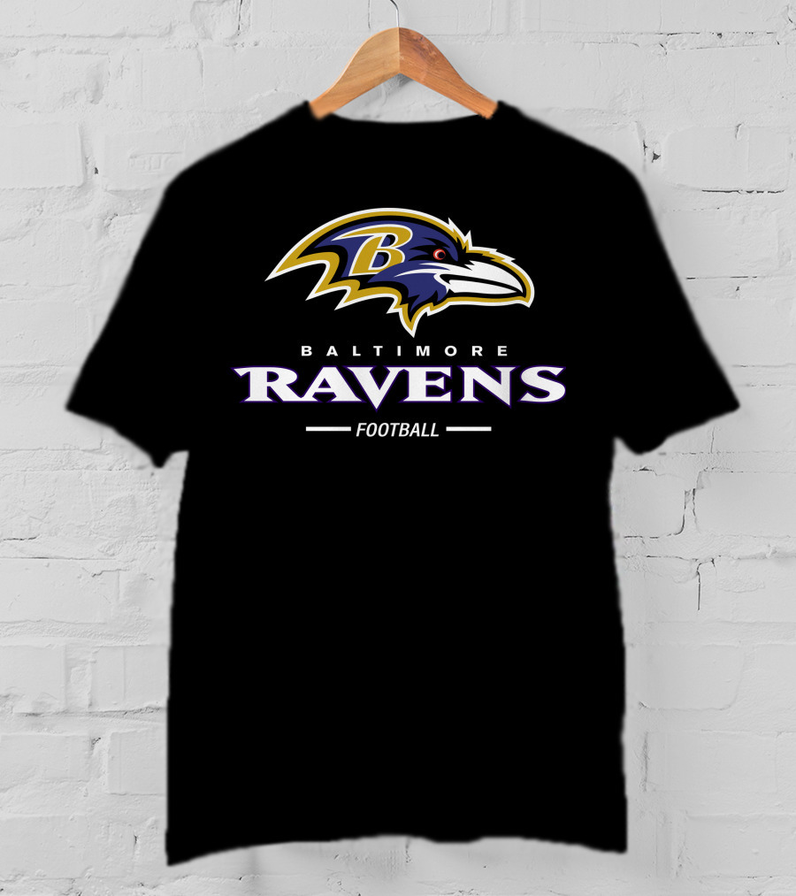 Baltimore Ravens Football Logo Ravens Text T-Shirt