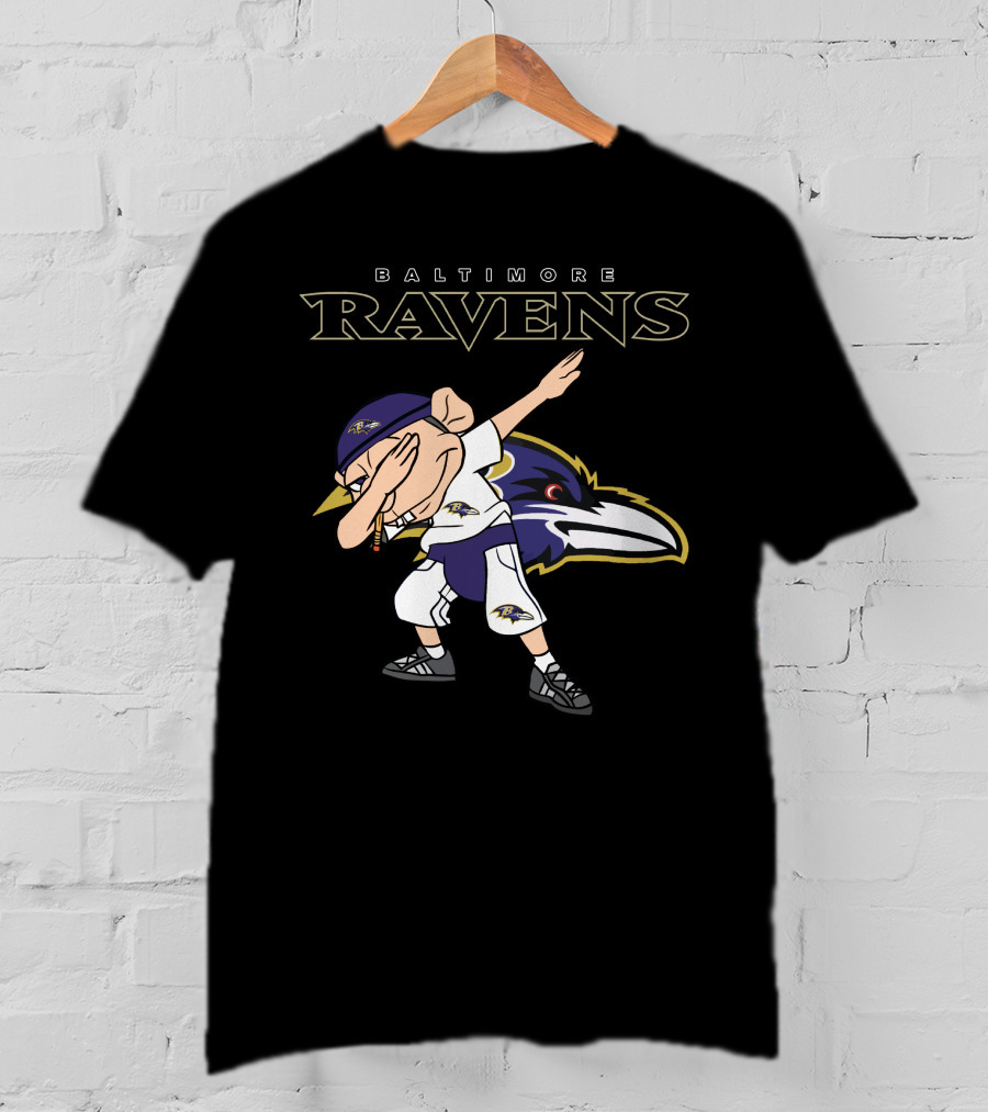 Baltimore Ravens Mascot Dabbing Football Fan Gear T-Shirt
