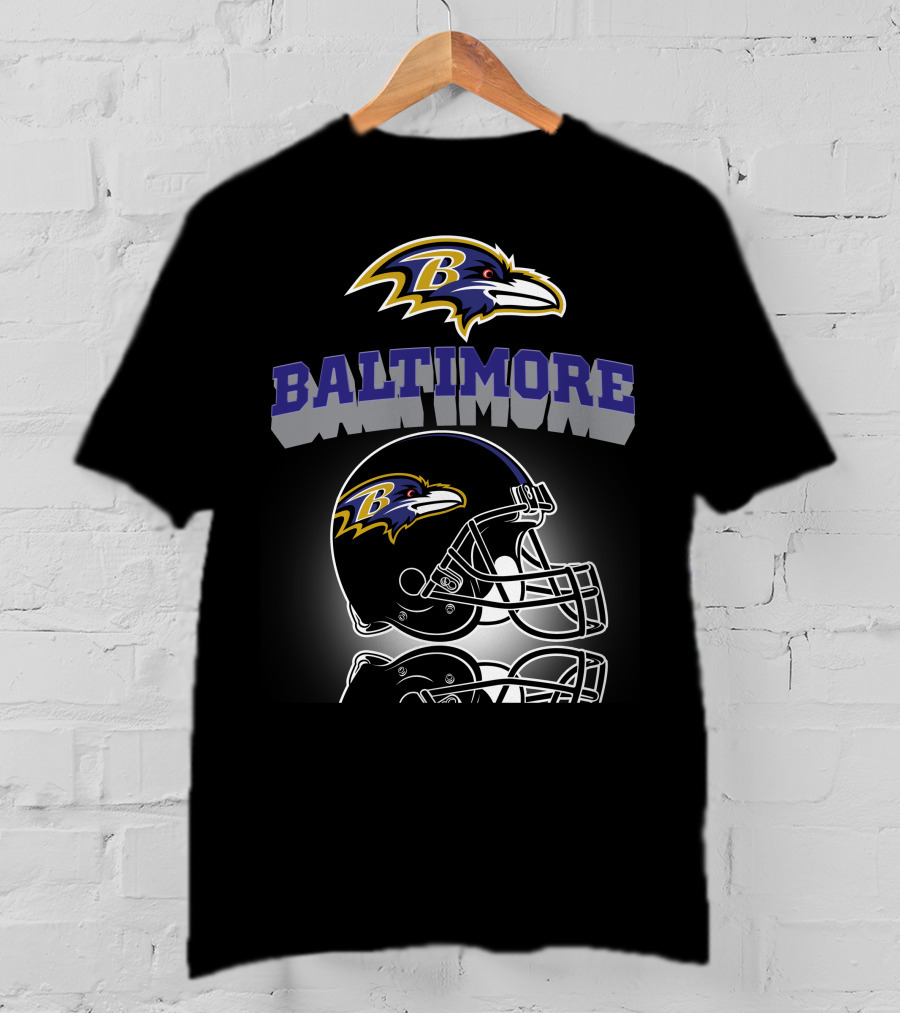 Baltimore Ravens Football Helmet Logo Ravens Head T-Shirt