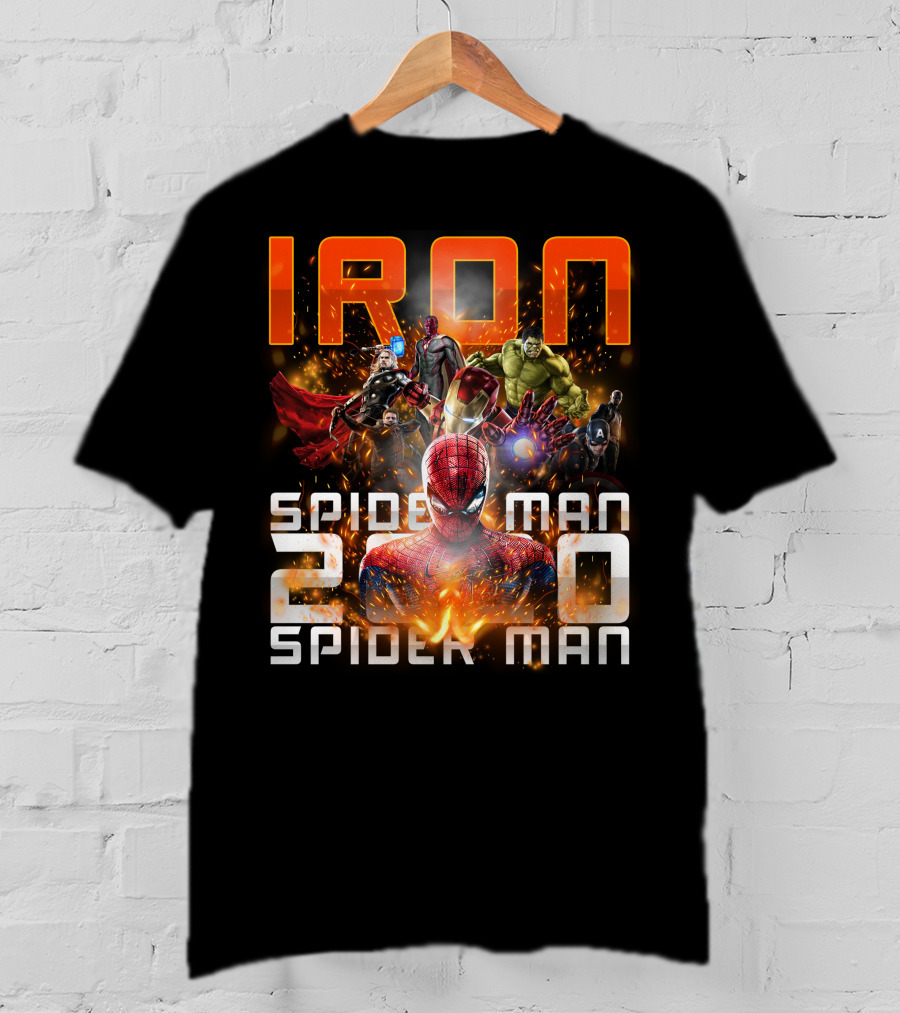 Iron Spider Man 2.0 Avengers Hulk Captain America Thor T-Shirt