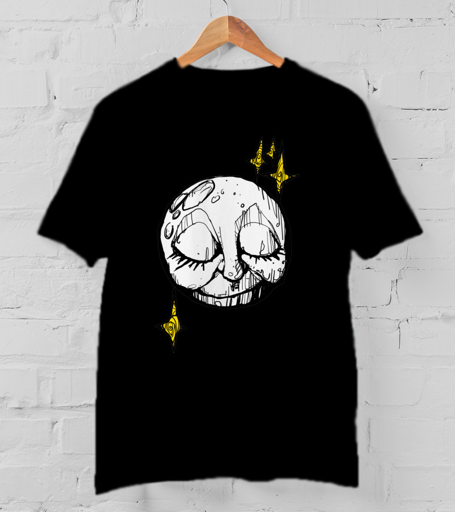 A Tired Old Moon 1545260 Sleepy Face Dripping Wax Surrounded By Twinkling Stars T-Shirt