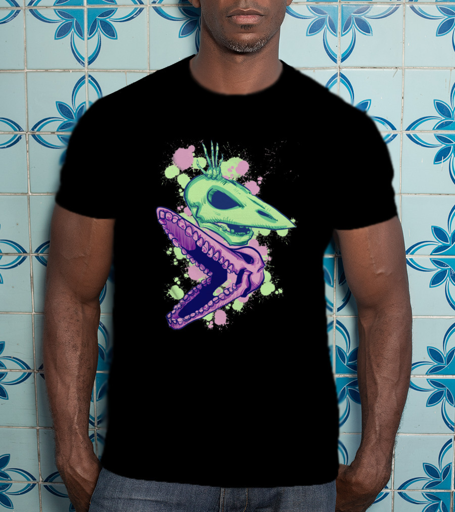Adam And Barb Skulls Neon Splatter 658174 T-Shirt
