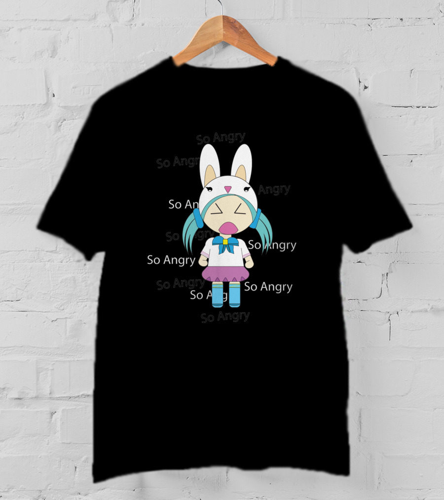 So Angry Little Girl With Bunny Ears 33796 T-Shirt