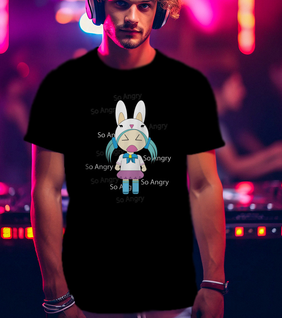 So Angry Little Girl With Bunny Ears 33796 T-Shirt