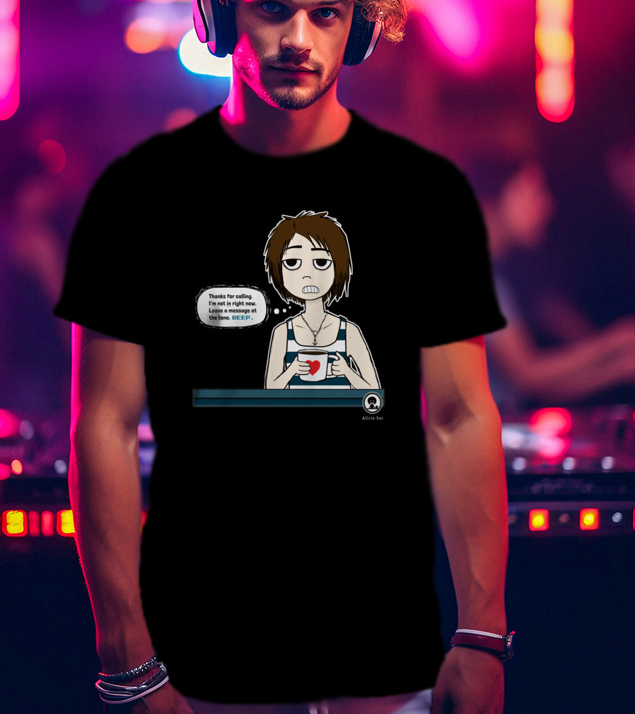 Thanks For Calling BEEP Coffee Character Alicia Sai T-Shirt