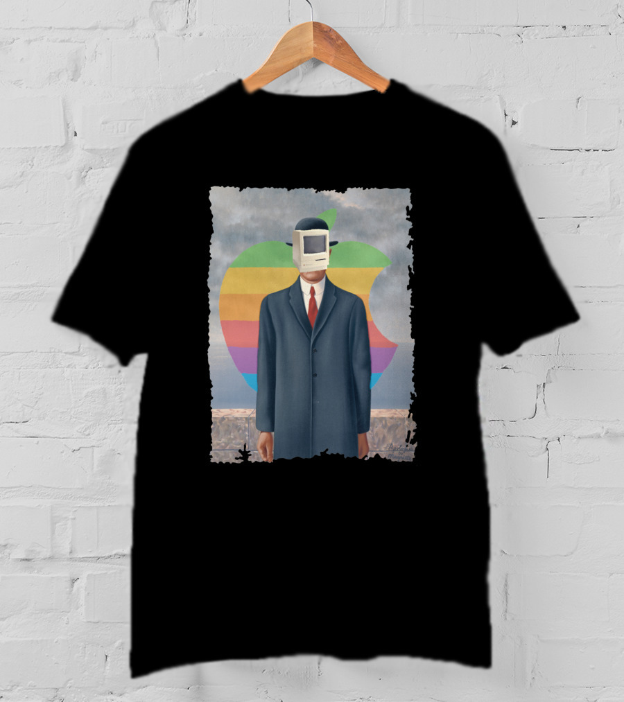 Appleogies Magritte Vintage Macintosh Surrealist Fusion T-Shirt