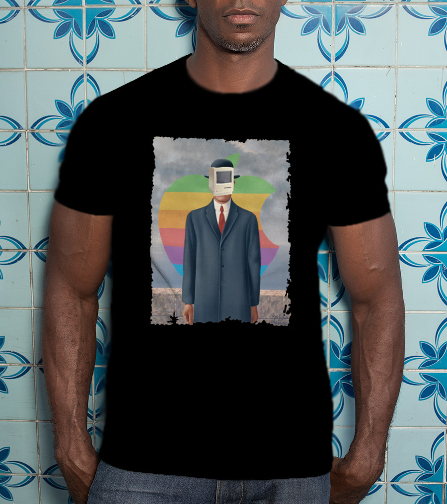 Appleogies Magritte Vintage Macintosh Surrealist Fusion T-Shirt