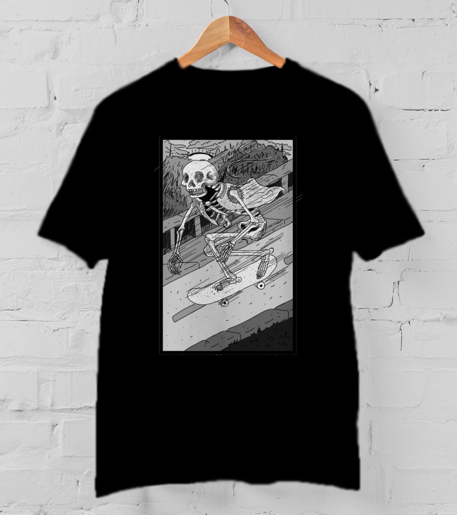 As Fast As You Can Skeleton Skateboarding 349048 T-Shirt