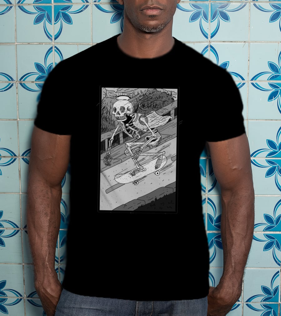 As Fast As You Can Skeleton Skateboarding 349048 T-Shirt