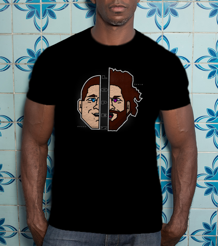 B R O E Z Lopez Face Split Brody Lopez Lopen T-Shirt