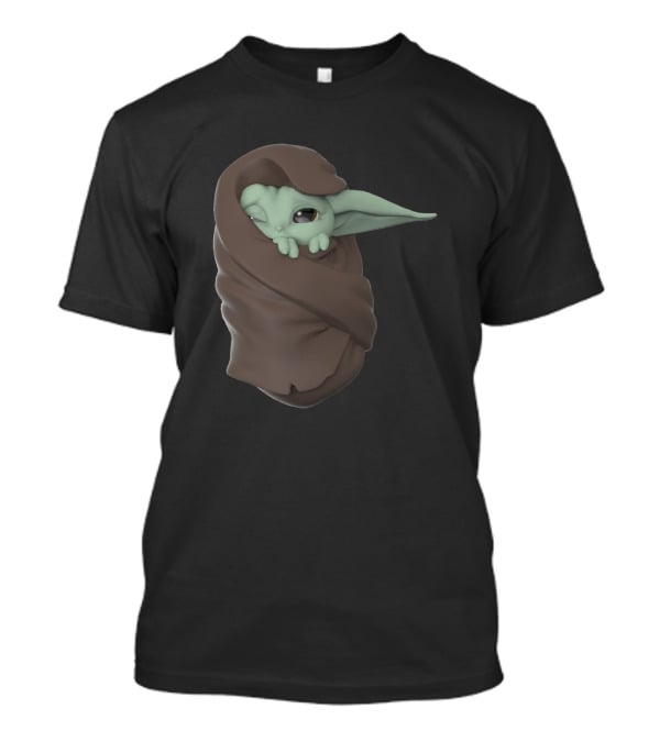 Baby Yoda Sleeping Wrapped In Blanket 1282908 T-Shirt
