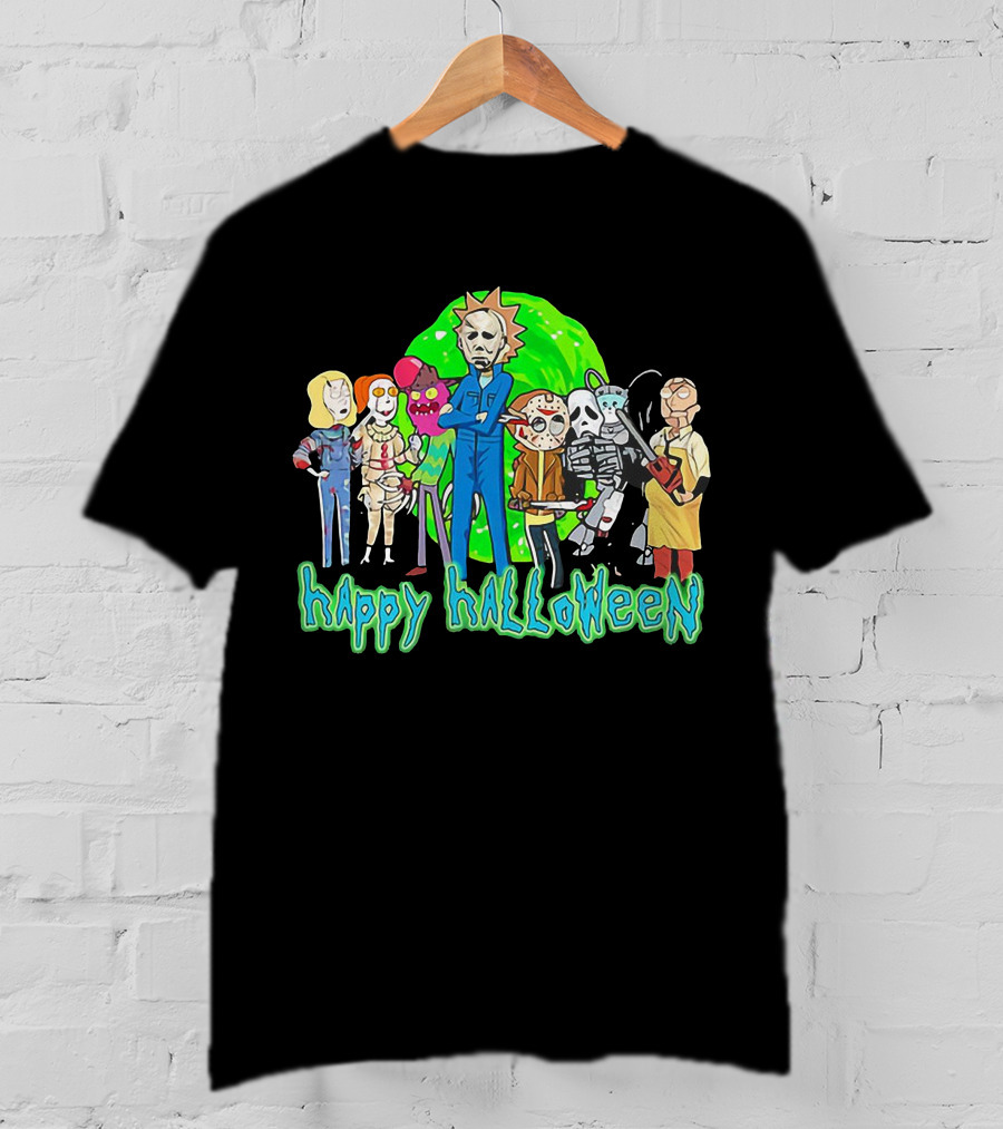 Happy Halloween Michael Myers Rick And Morty T-Shirt