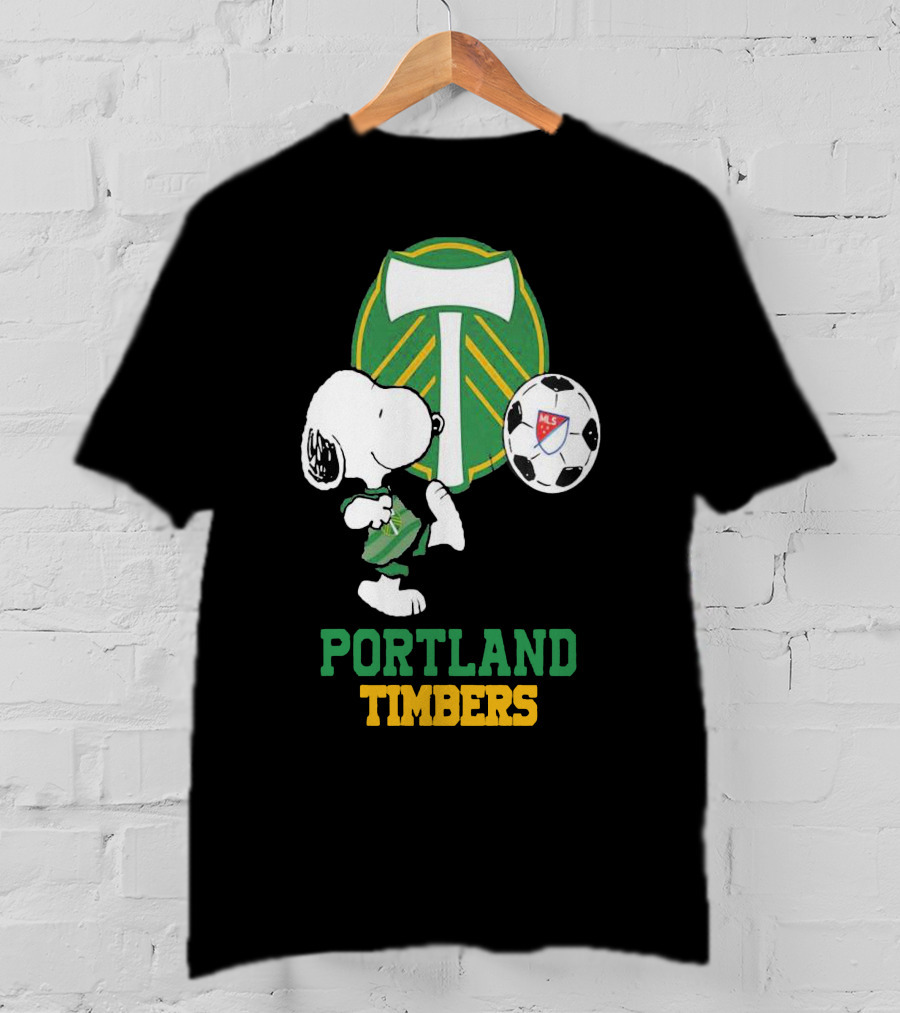 Snoopy Portland Timbers MLS Soccer T-Shirt