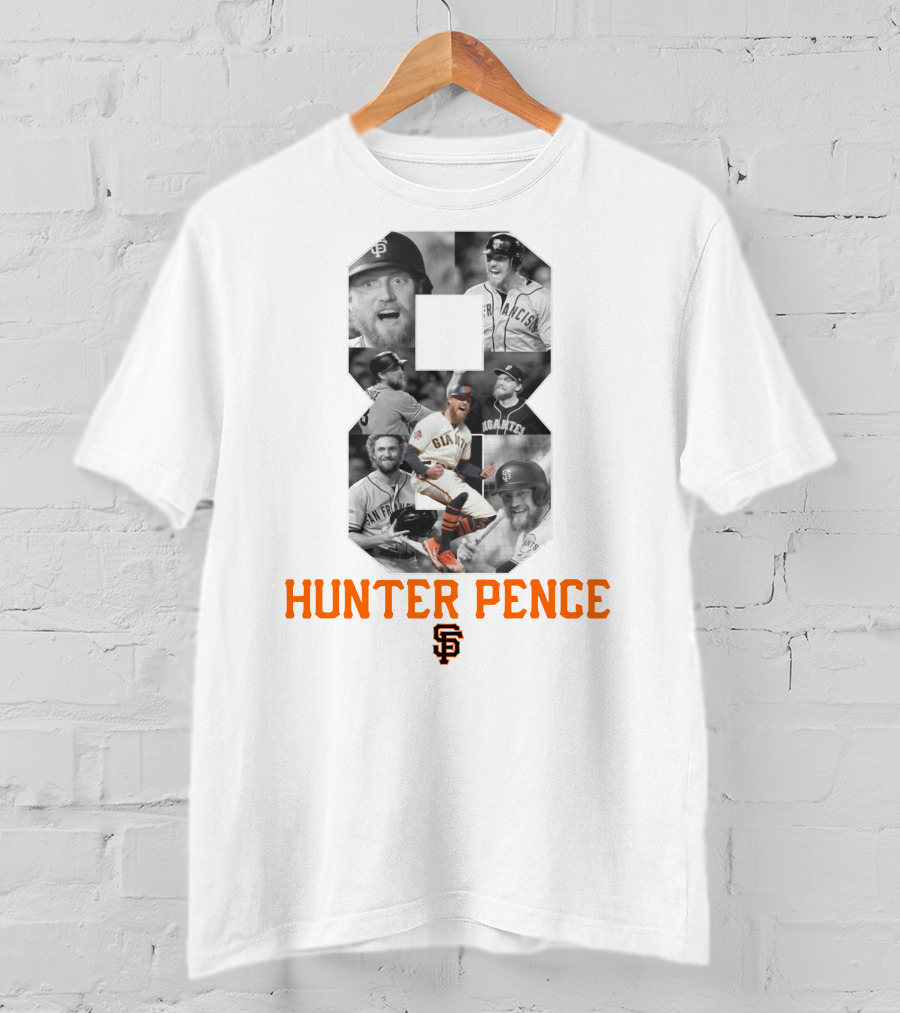 Hunter Pence San Francisco Giants Number 8 Baseball T-Shirt
