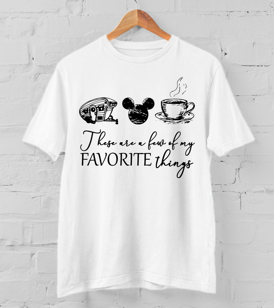 Camping Coffee Mickey Mouse These Are A Few Of My Favorite Things T-Shirt