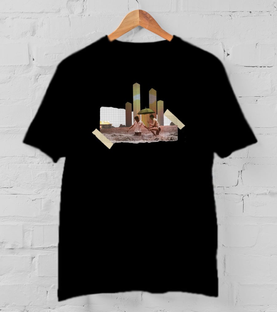 A Situation Became Untenable Beach Scene With Skyscrapers And Umbrella T-Shirt