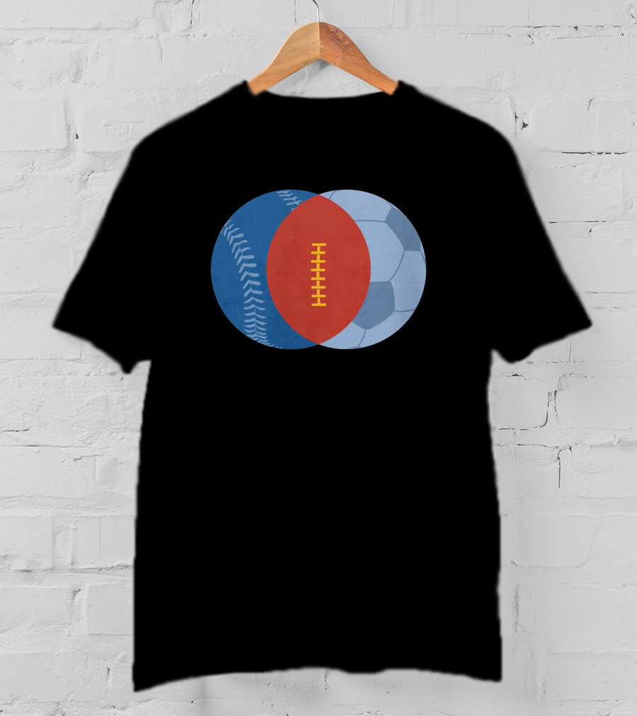Baseball Soccer Football Venn Diagram All Sport 41978 T-Shirt