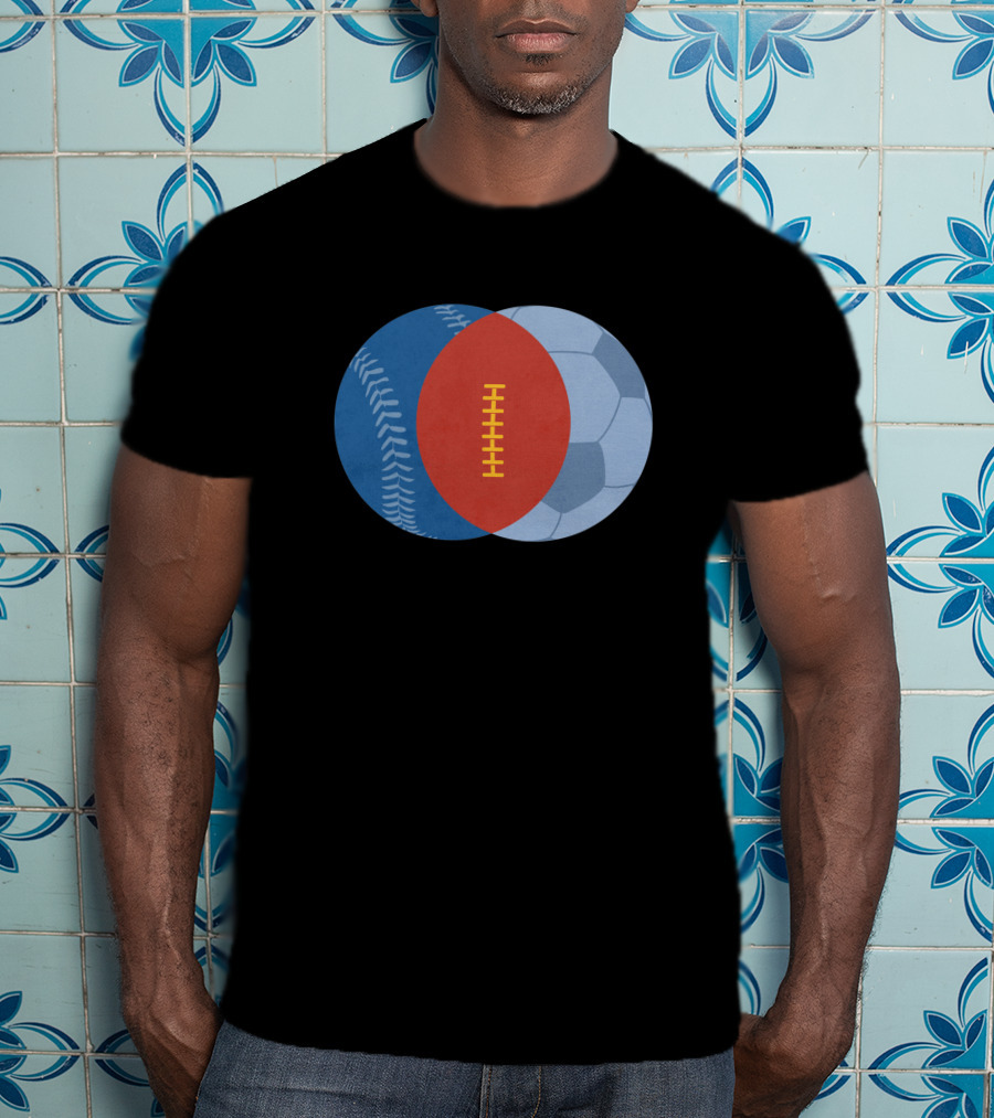 Baseball Soccer Football Venn Diagram All Sport 41978 T-Shirt