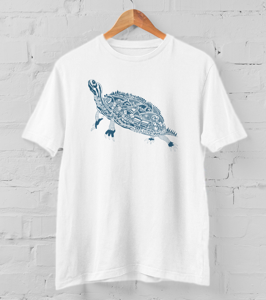 Back Roads Blue Turtle Scenic Landscape 1094094 T-Shirt