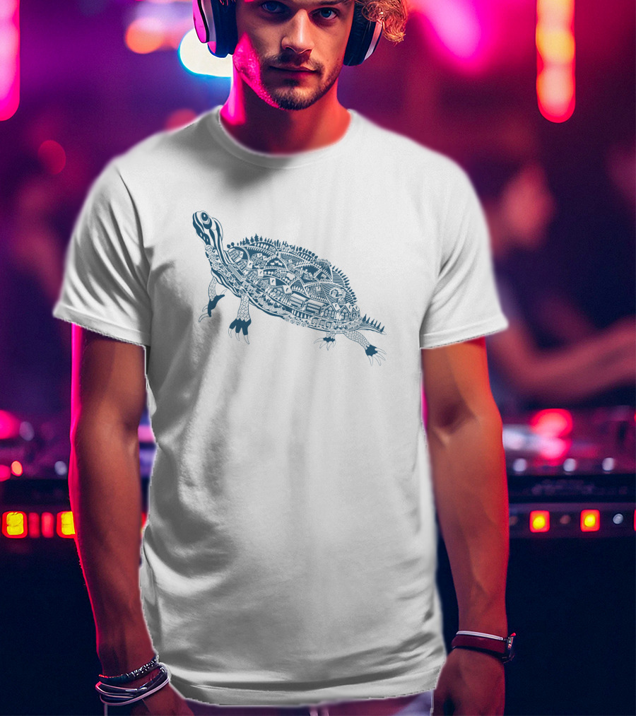 Back Roads Blue Turtle Scenic Landscape 1094094 T-Shirt